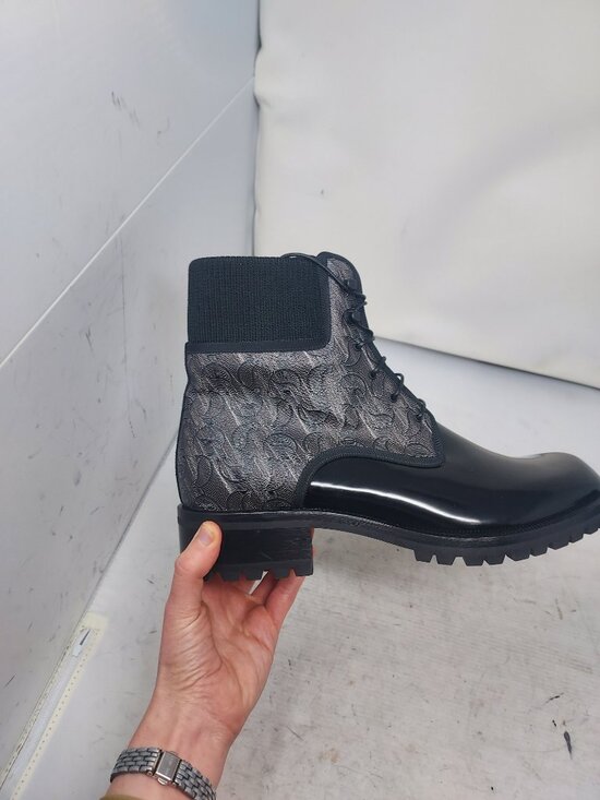 Christian Louboutin MENS Black CL Logo Trapman Lace Up Boot main image 10